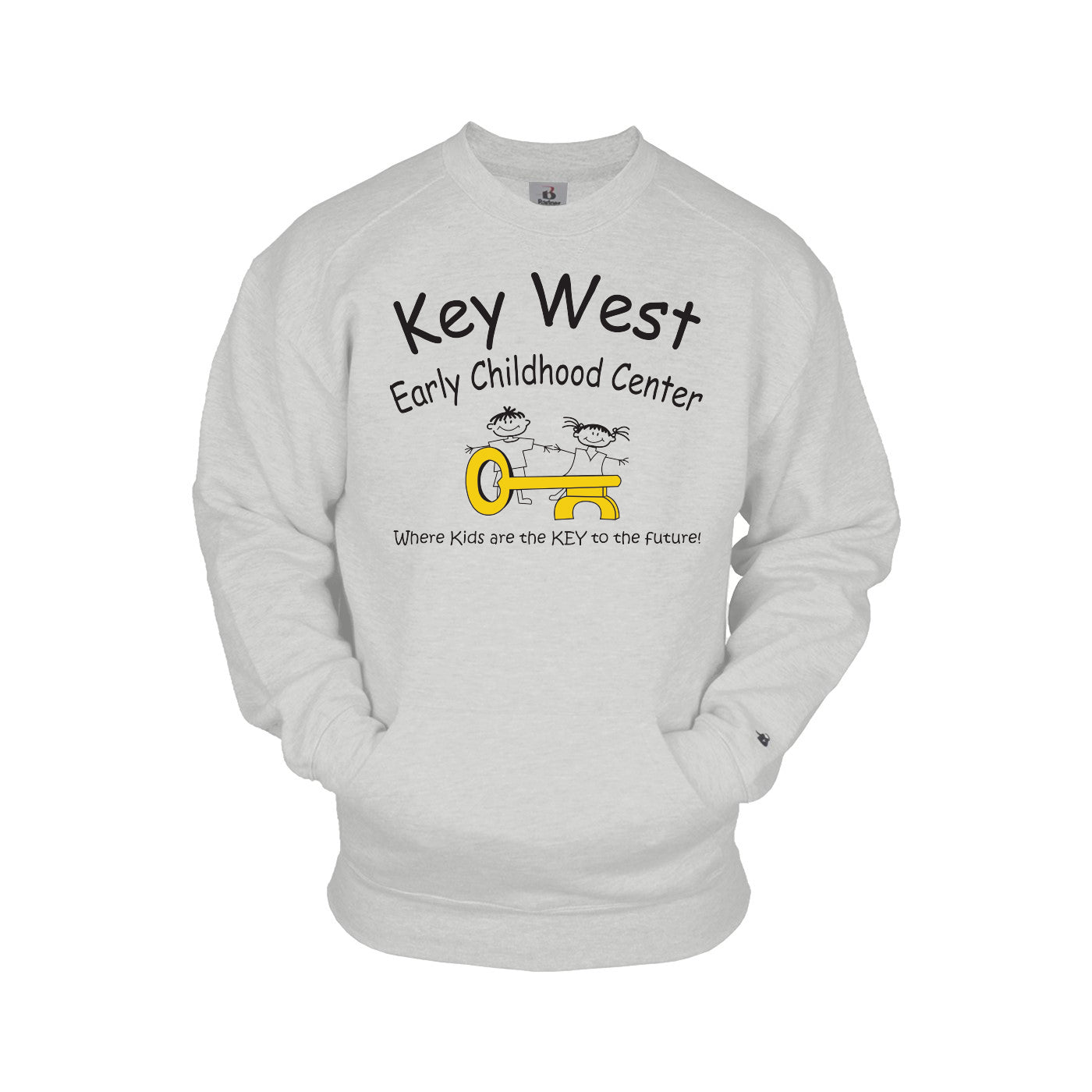 1252- KEY WEST EARLY CHILDHOOD pocket crewneck sweatshirt