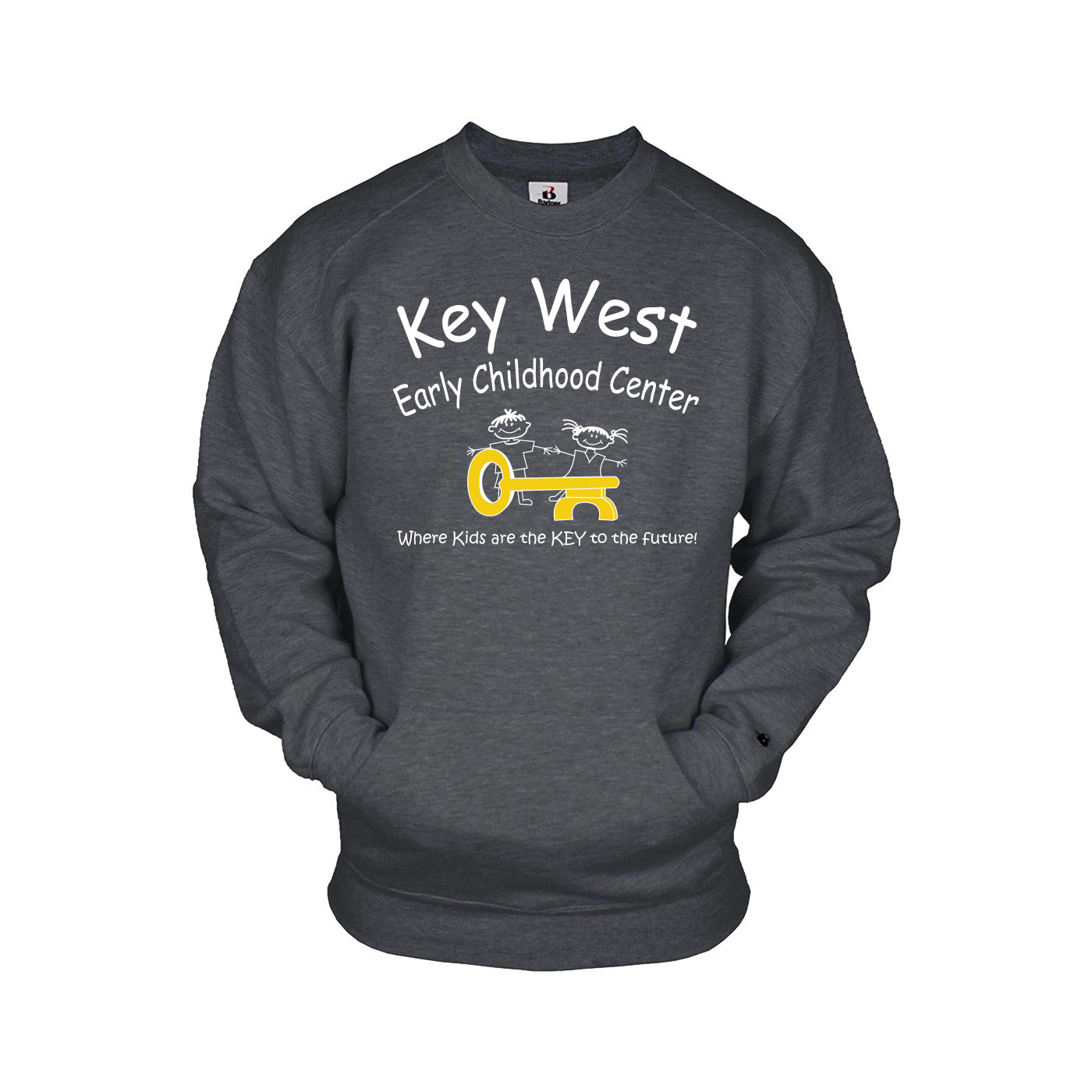 1252- KEY WEST EARLY CHILDHOOD pocket crewneck sweatshirt