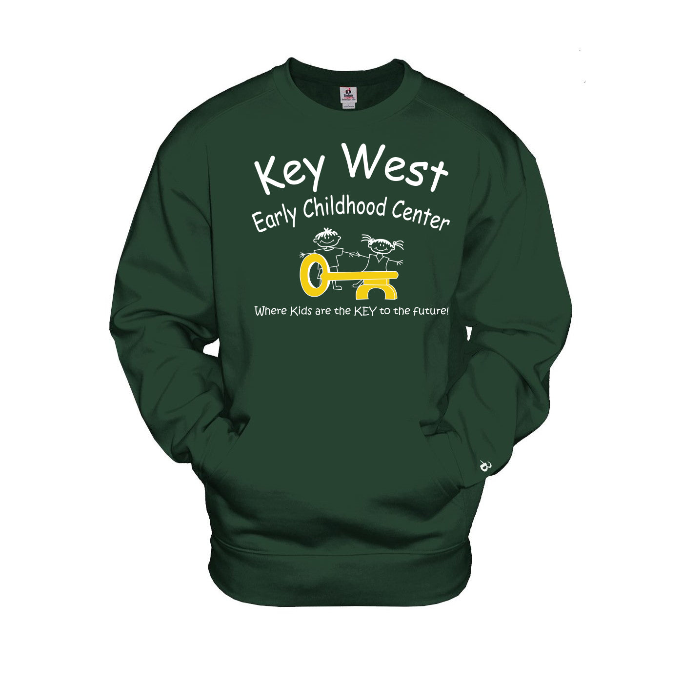 1252- KEY WEST EARLY CHILDHOOD pocket crewneck sweatshirt
