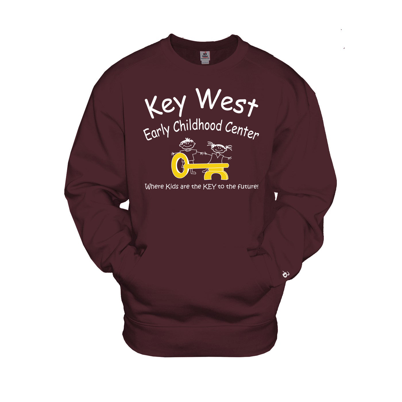 1252- KEY WEST EARLY CHILDHOOD pocket crewneck sweatshirt