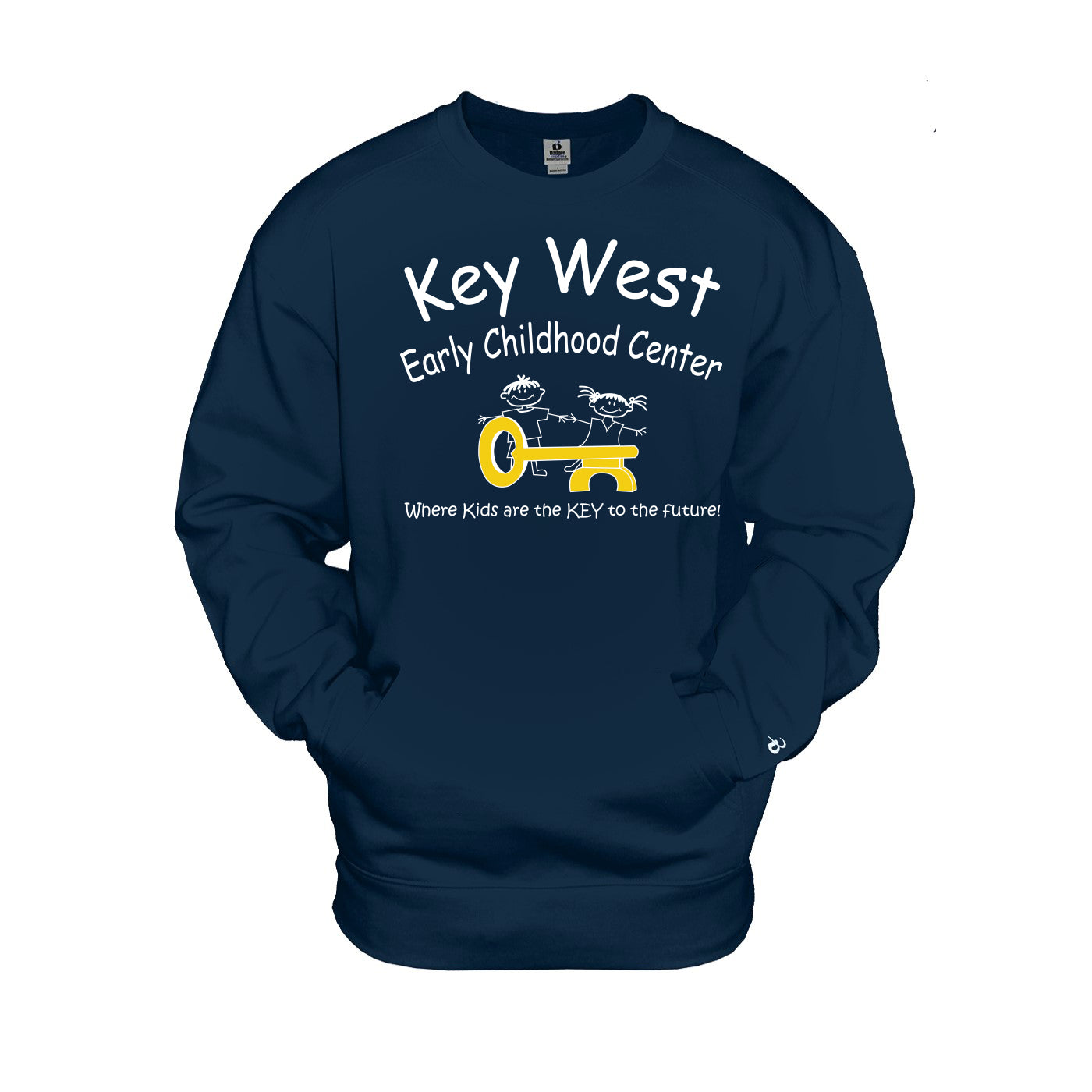 1252- KEY WEST EARLY CHILDHOOD pocket crewneck sweatshirt