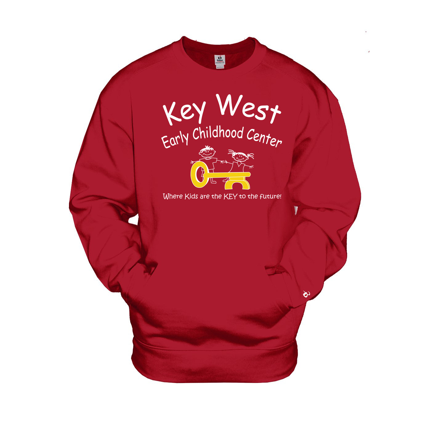 1252- KEY WEST EARLY CHILDHOOD pocket crewneck sweatshirt