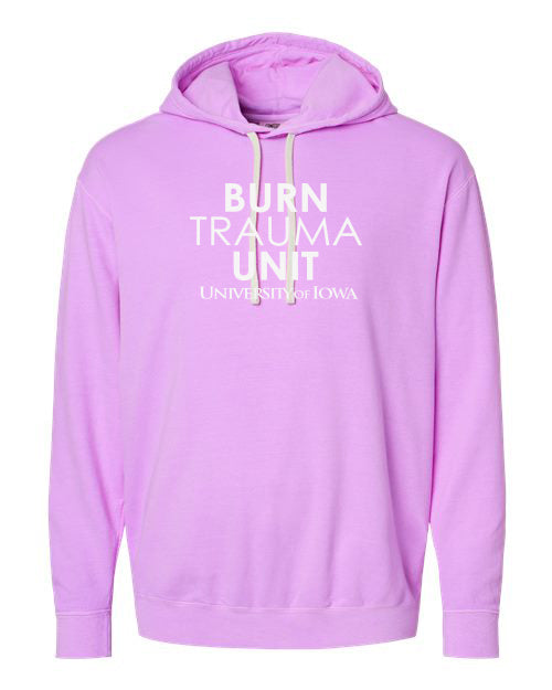 1467- U OF I BURN UNIT Comfort Colors - Garment-Dyed Lightweight Fleece Hooded Sweatshirt
