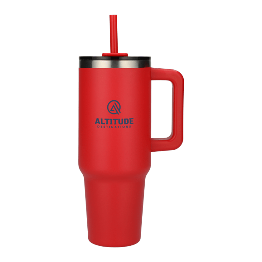 1603- Pinnacle 40 oz Vacuum Insulated Eco-Friendly Travel Tumbler With Straw