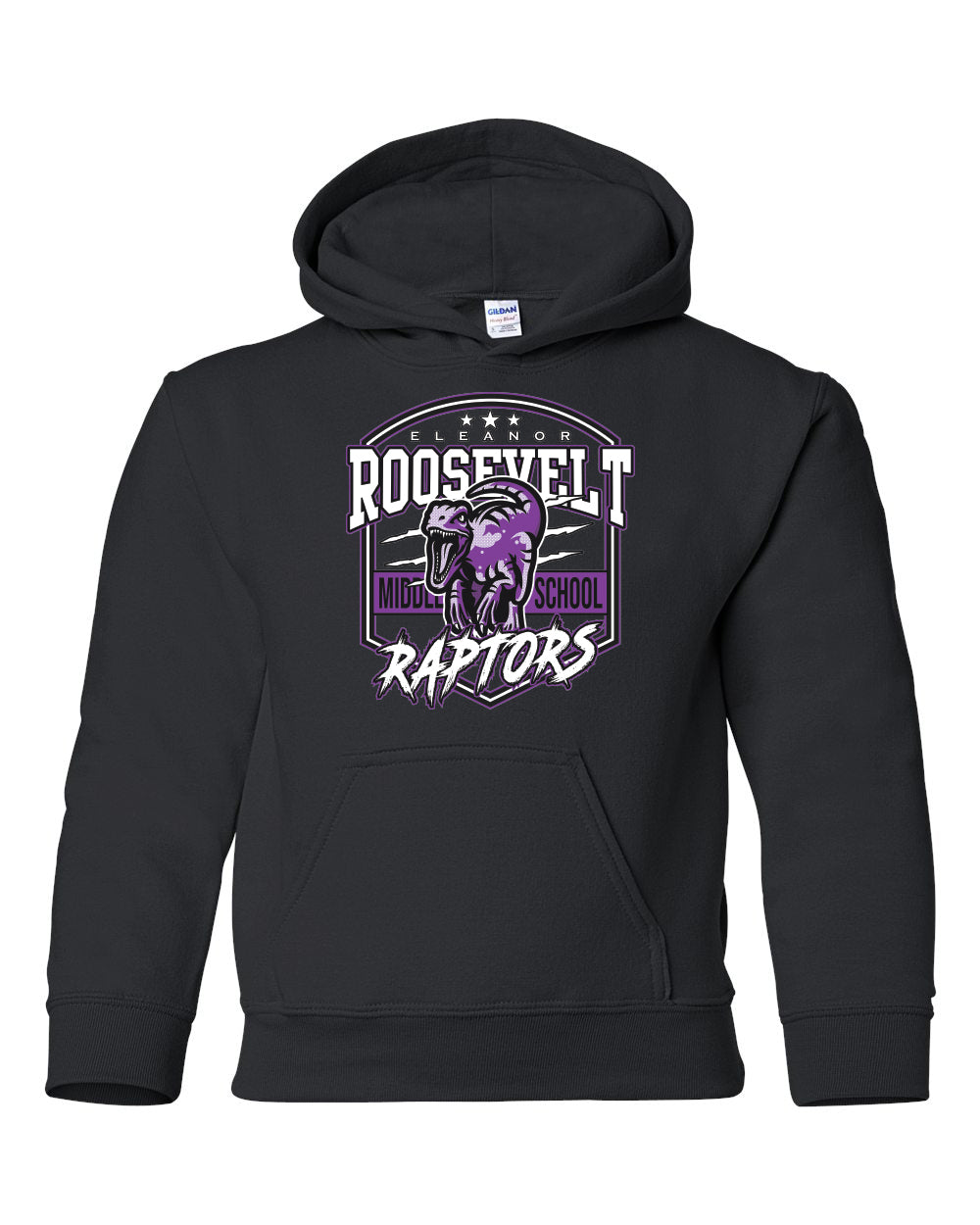 18500B- ROOSEVELT RAPTOR Gildan - Heavy Blend™ Youth Hooded Sweatshirt