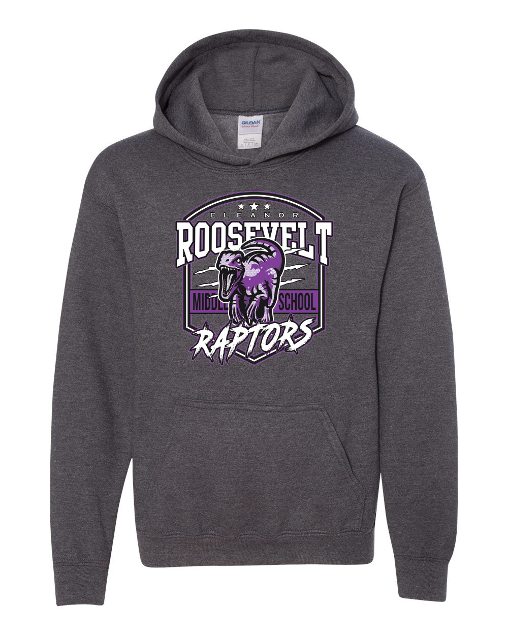 18500B- ROOSEVELT RAPTOR Gildan - Heavy Blend™ Youth Hooded Sweatshirt