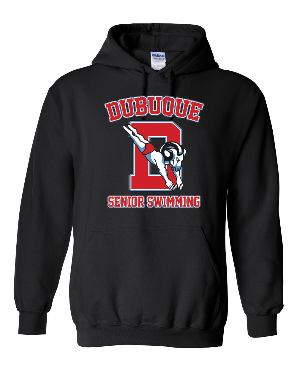 18500- DBQ SENIOR MEN'S SWIM Gildan - Heavy Blend™ Hooded Sweatshirt