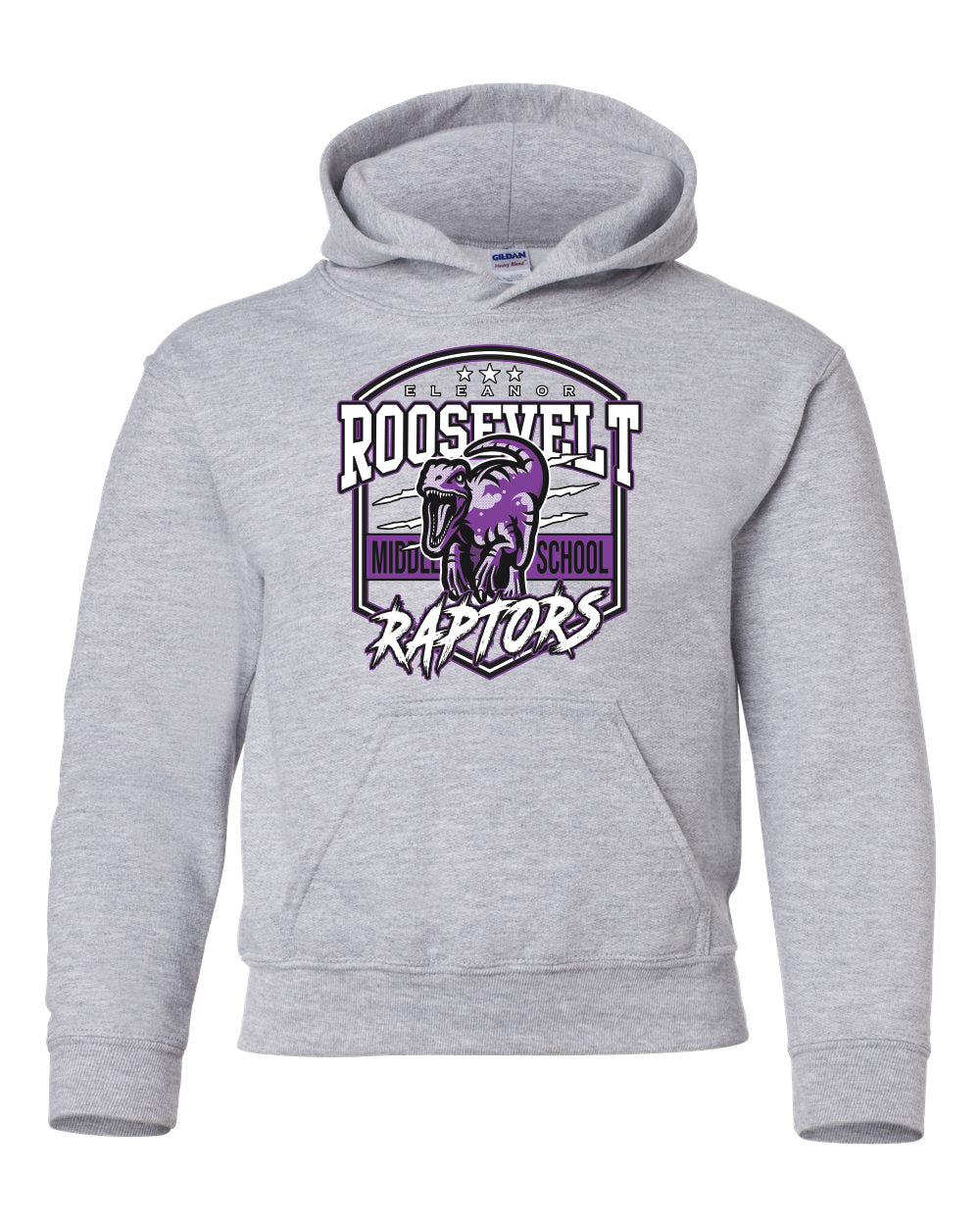 18500B- ROOSEVELT RAPTOR Gildan - Heavy Blend™ Youth Hooded Sweatshirt