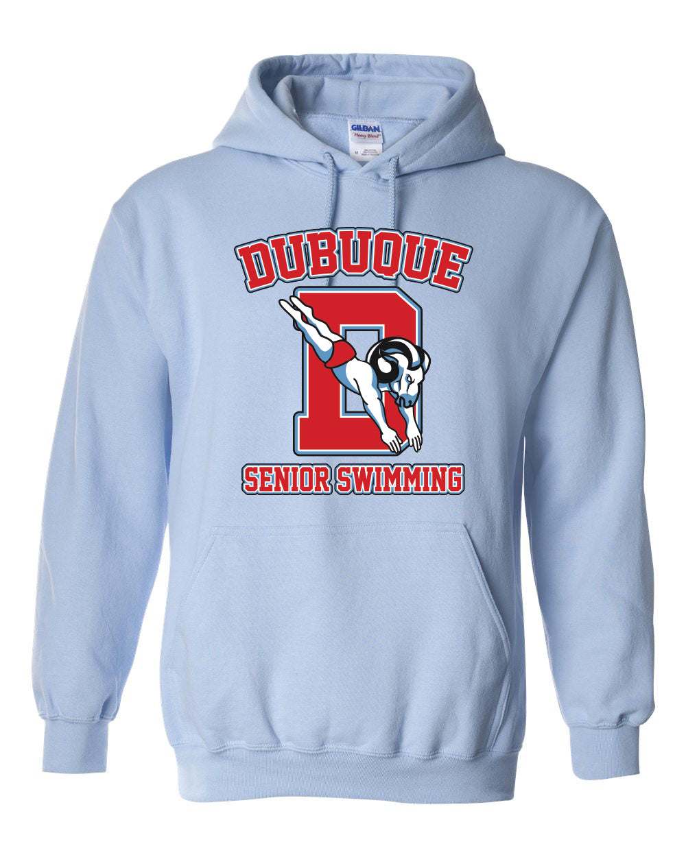 18500- DBQ SENIOR MEN'S SWIM Gildan - Heavy Blend™ Hooded Sweatshirt