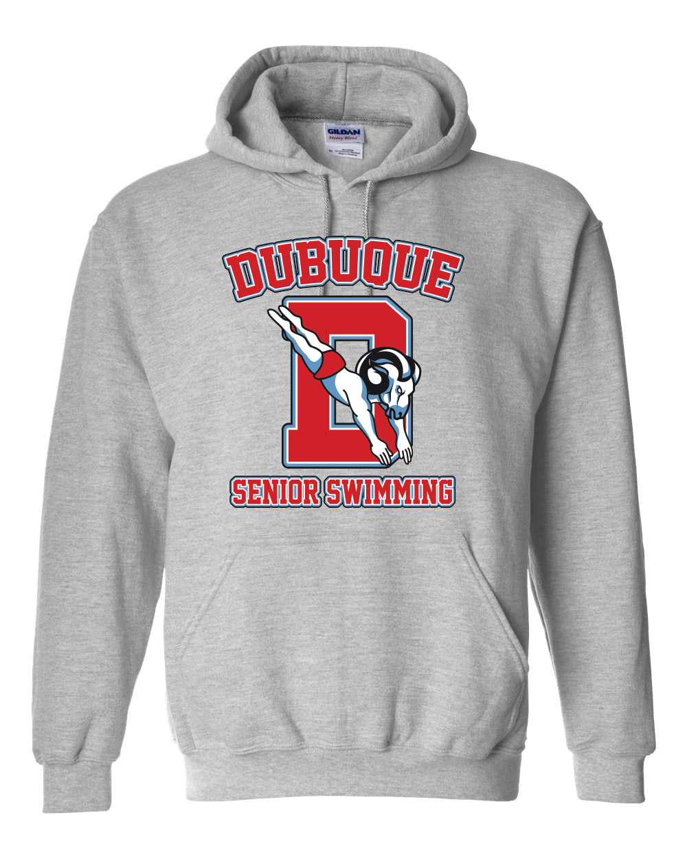 18500- DBQ SENIOR MEN'S SWIM Gildan - Heavy Blend™ Hooded Sweatshirt