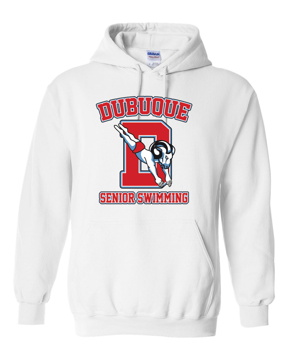 18500- DBQ SENIOR MEN'S SWIM Gildan - Heavy Blend™ Hooded Sweatshirt