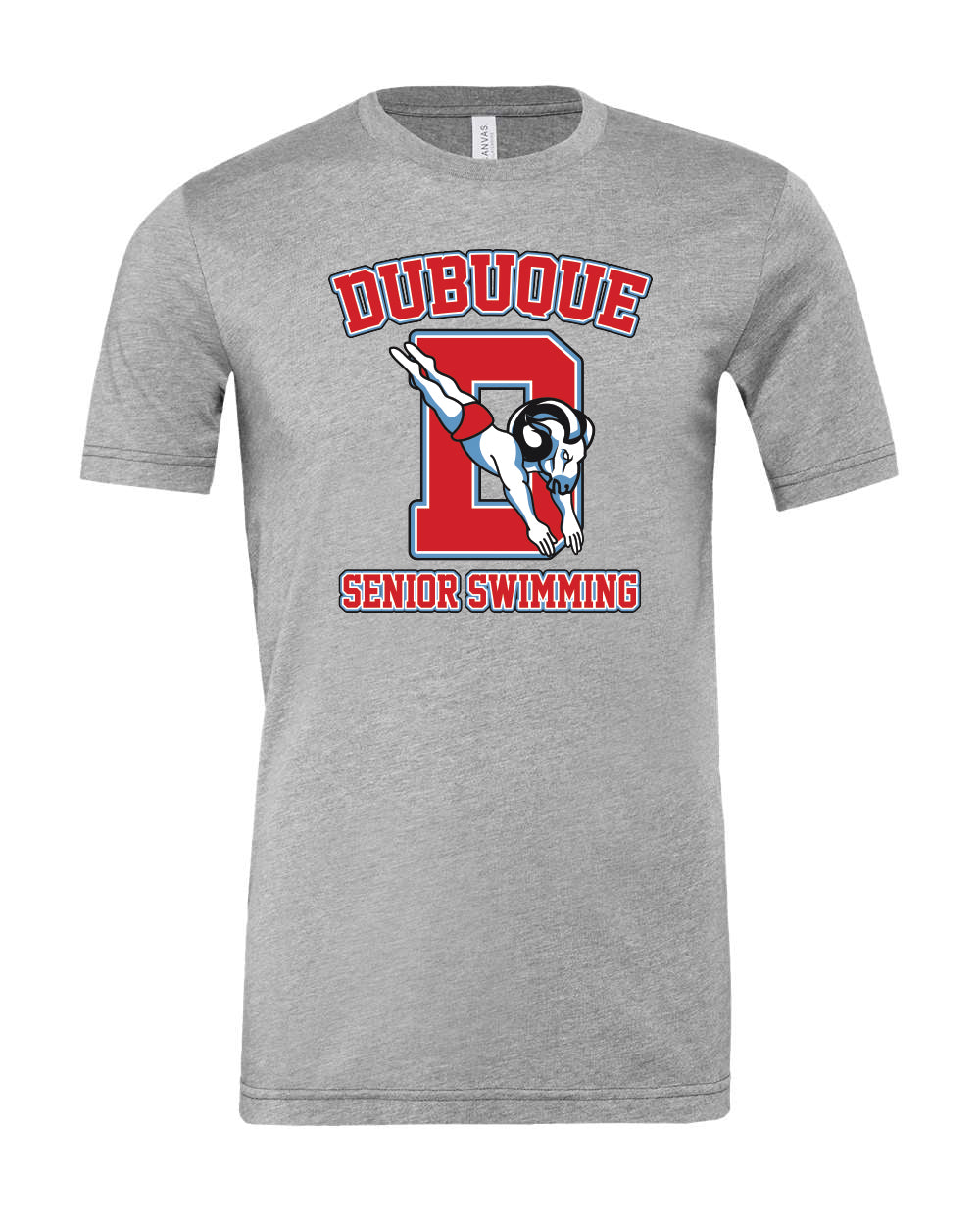 3001CVC- DBQ SENIOR MEN'S SWIM -BELLA + CANVAS - CVC Jersey Tee