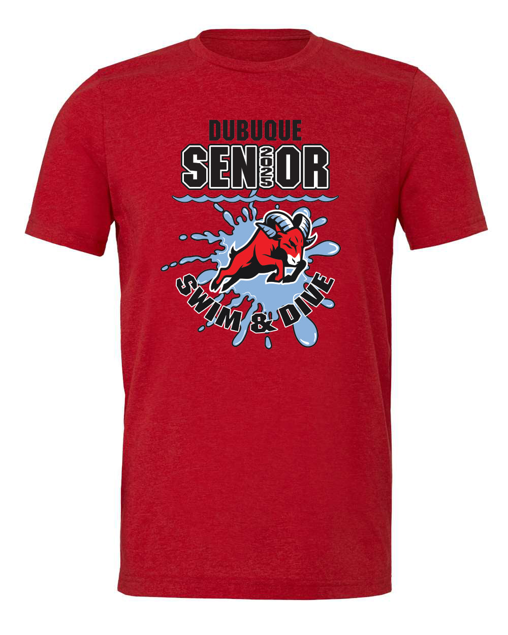 3413- DBQ SENIOR SWIM Triblend Tee