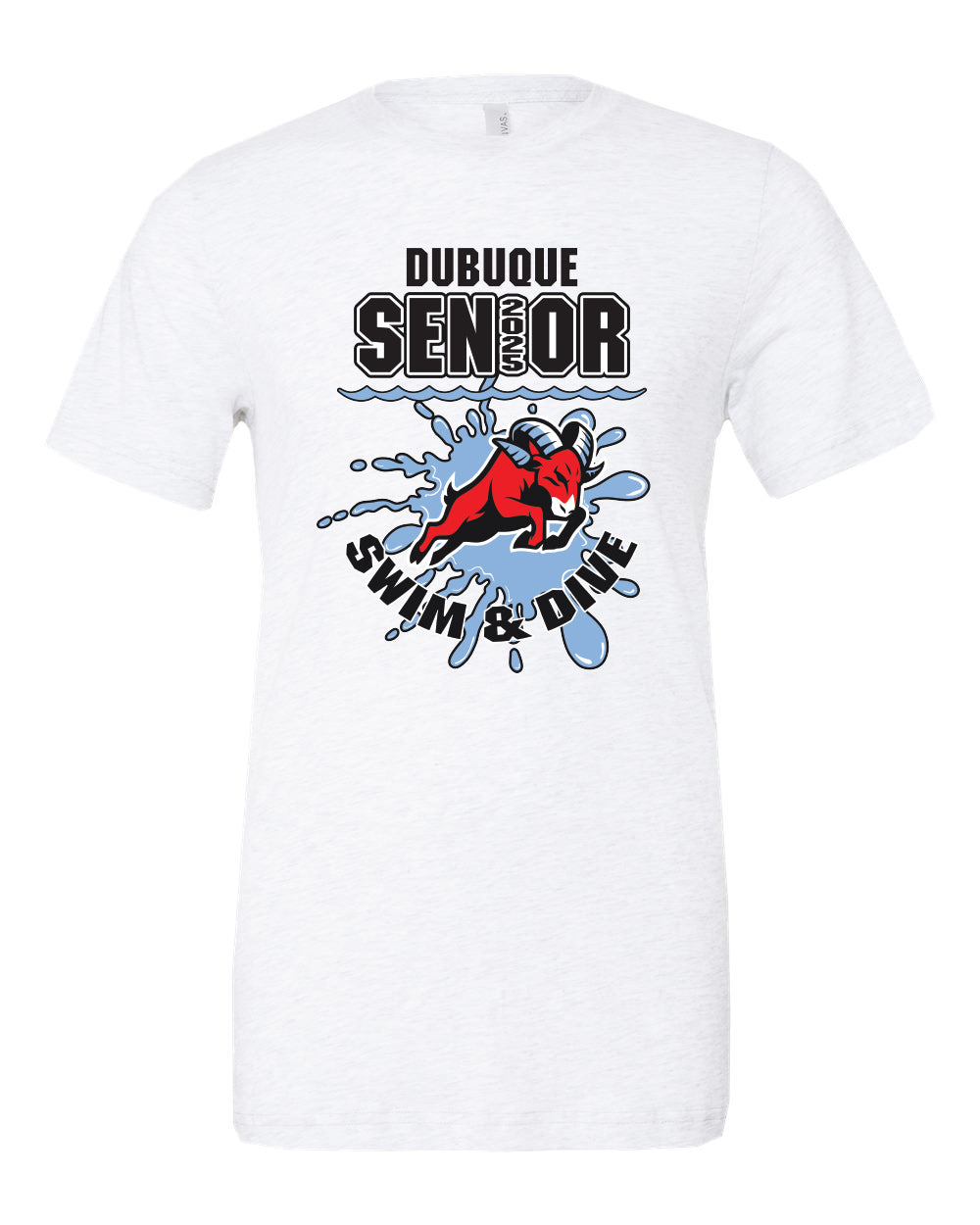 3413- DBQ SENIOR SWIM Triblend Tee
