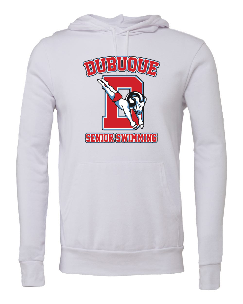 3719- DBQ SENIOR SWIM BELLA + CANVAS - Sponge Fleece Hoodie