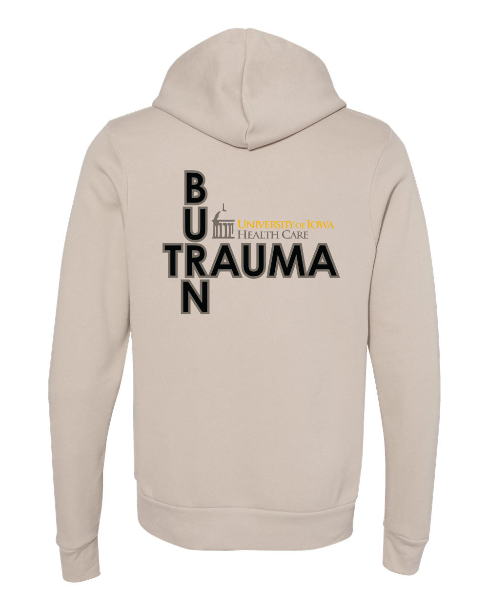 3719- U OF I BURN UNIT Unisex Hooded Pullover Sweatshirt