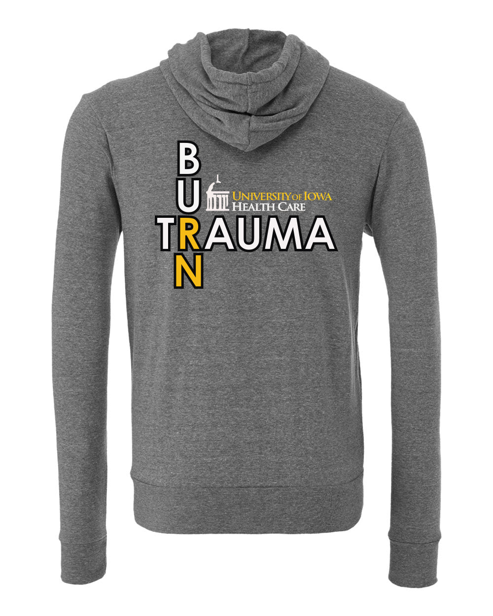 3739- U OF I BURN UNIT RN- BELLA + CANVAS - Sponge Fleece Full-Zip Hoodie