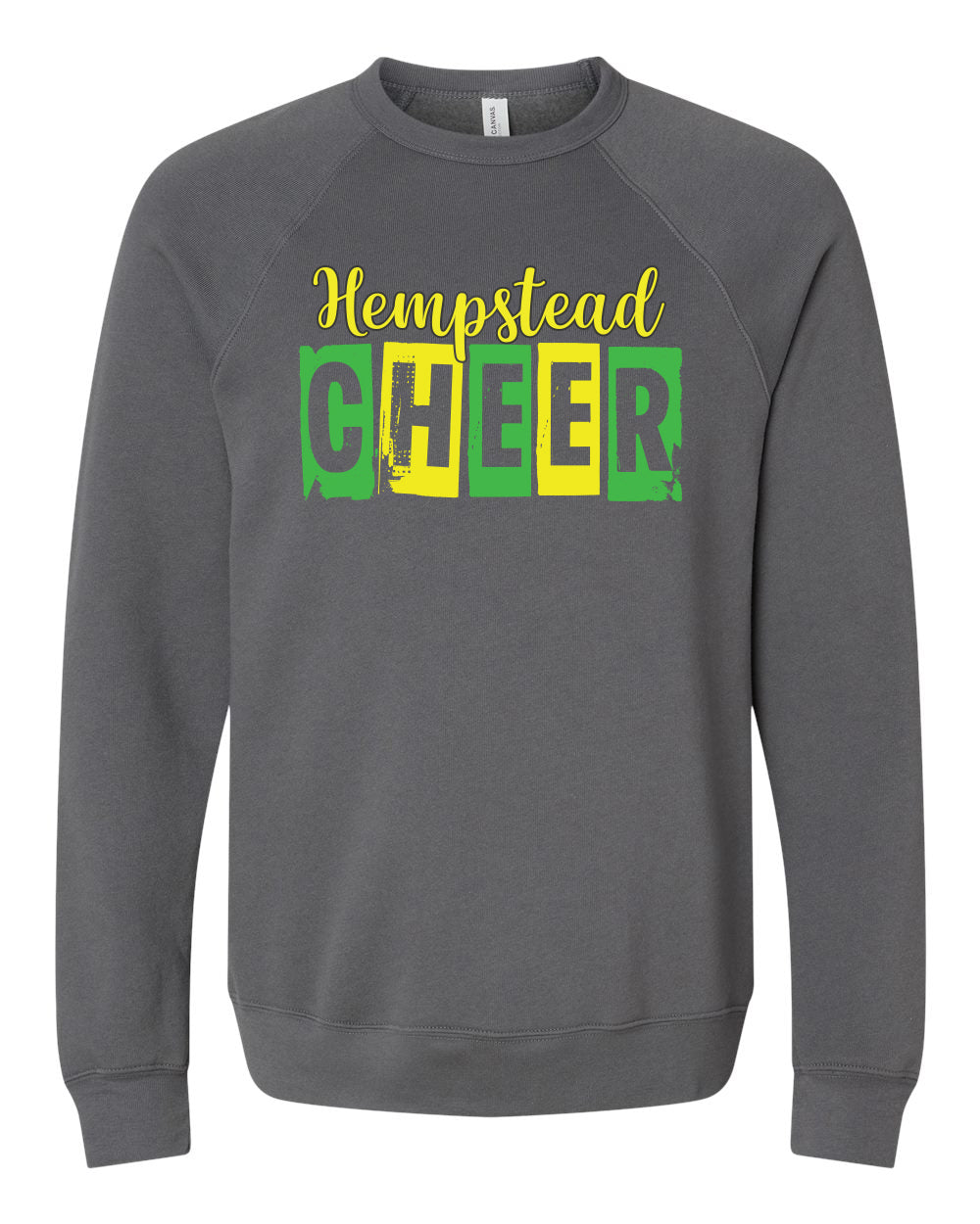 3901- HEMPSTEAD CHEER Sponge Fleece Raglan Crewneck Sweatshirt