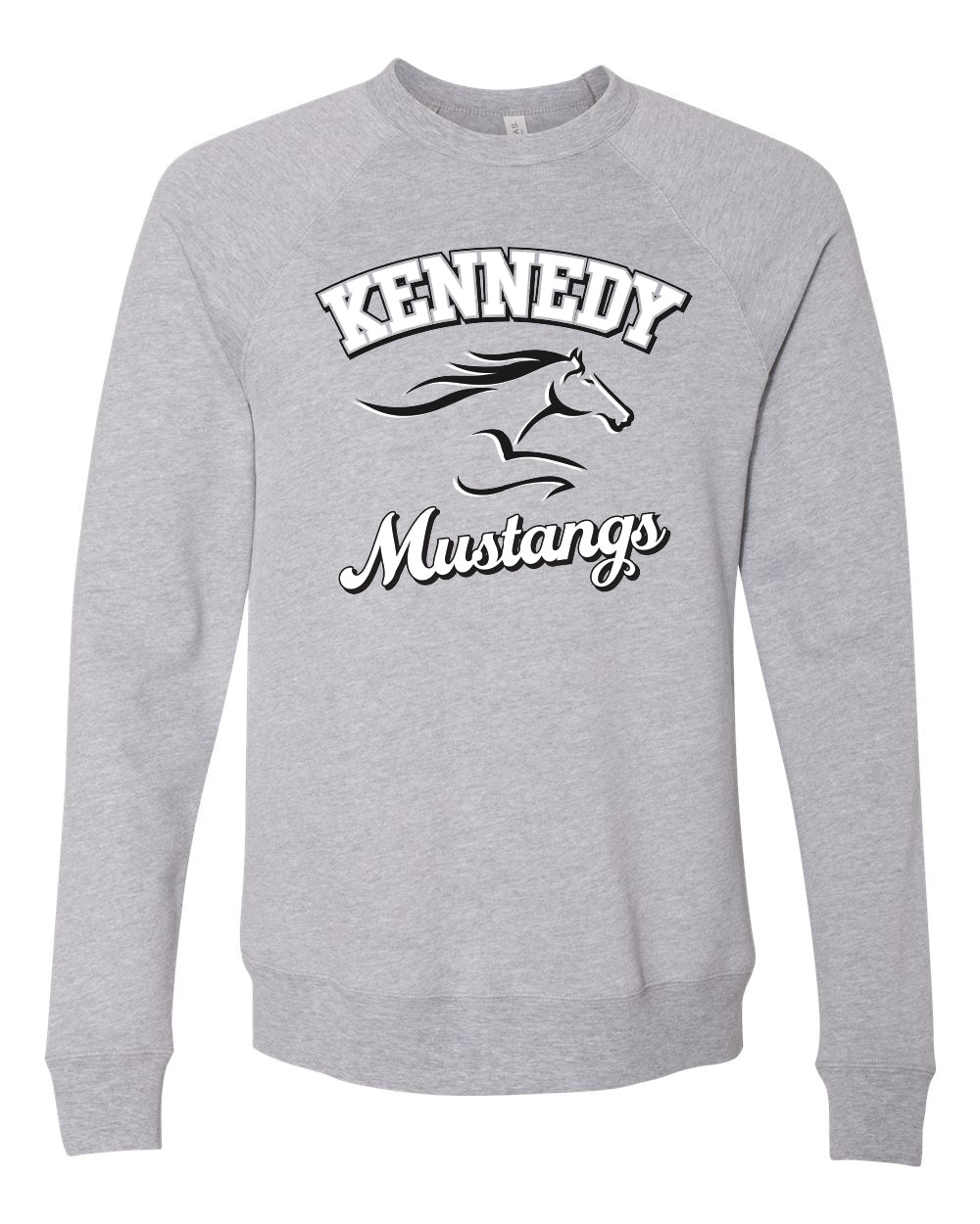 3901- KENNEDY- BELLA + CANVAS - Adult Sponge Fleece Raglan Crewneck Sweatshirt