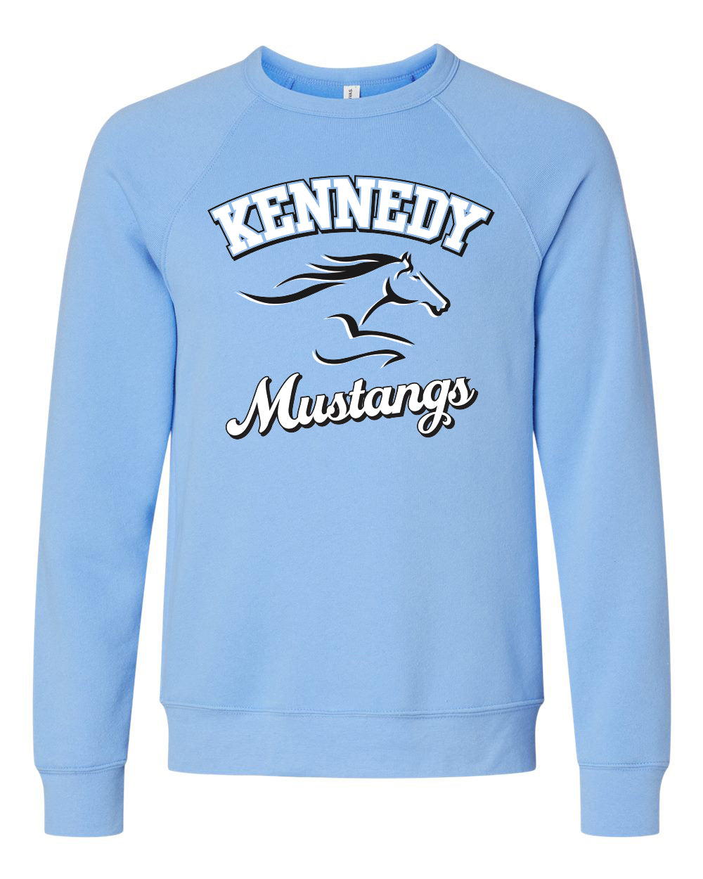 3901- KENNEDY- BELLA + CANVAS - Adult Sponge Fleece Raglan Crewneck Sweatshirt