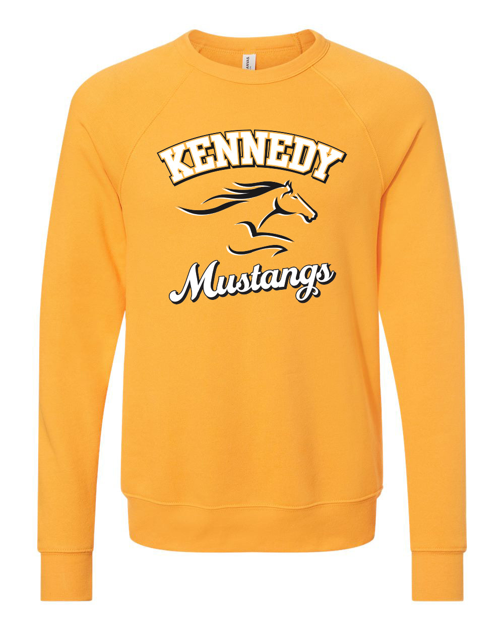 3901- KENNEDY- BELLA + CANVAS - Adult Sponge Fleece Raglan Crewneck Sweatshirt
