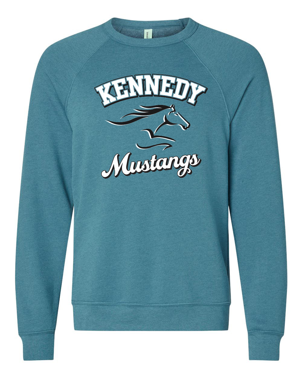3901- KENNEDY- BELLA + CANVAS - Adult Sponge Fleece Raglan Crewneck Sweatshirt