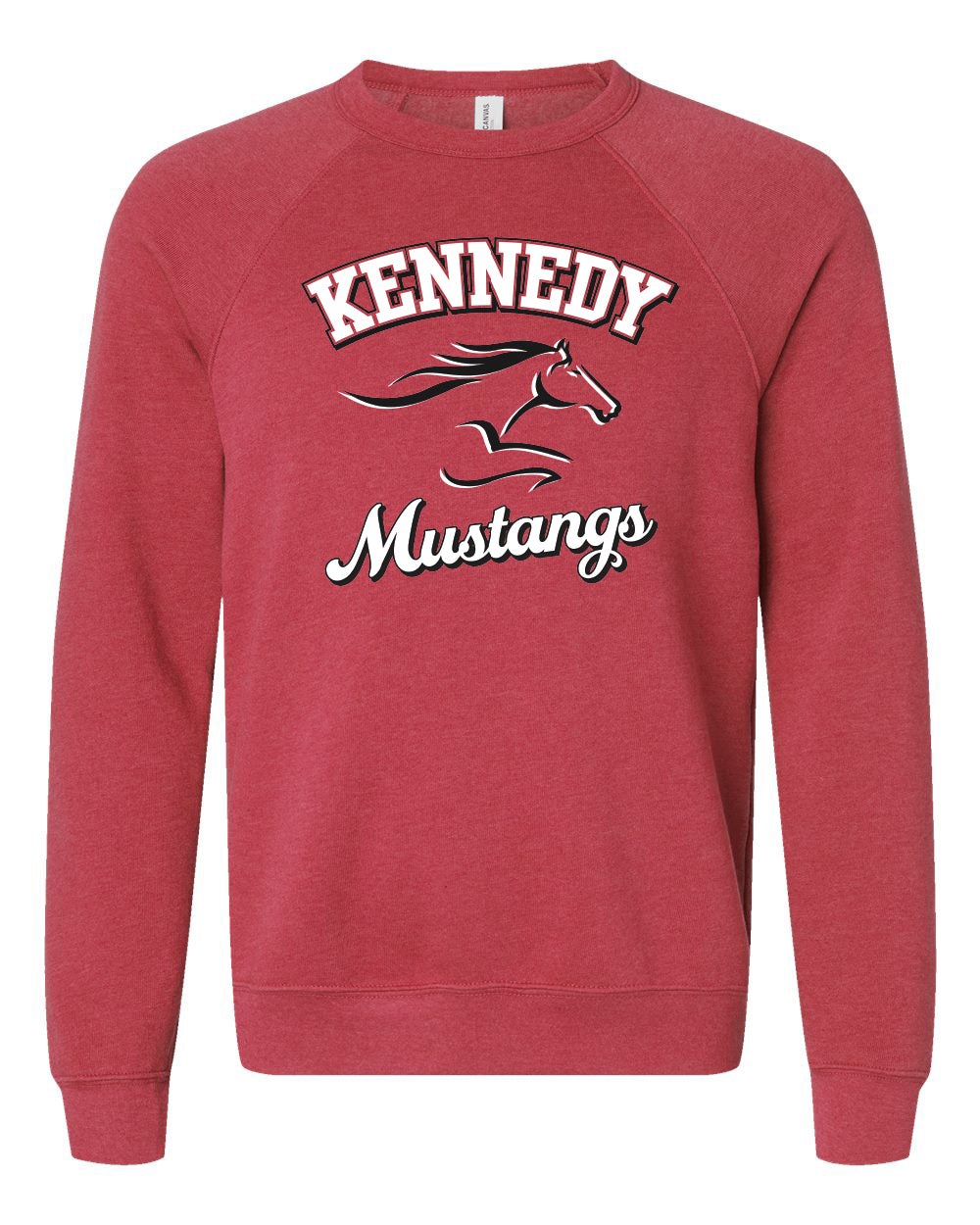 3901- KENNEDY- BELLA + CANVAS - Adult Sponge Fleece Raglan Crewneck Sweatshirt