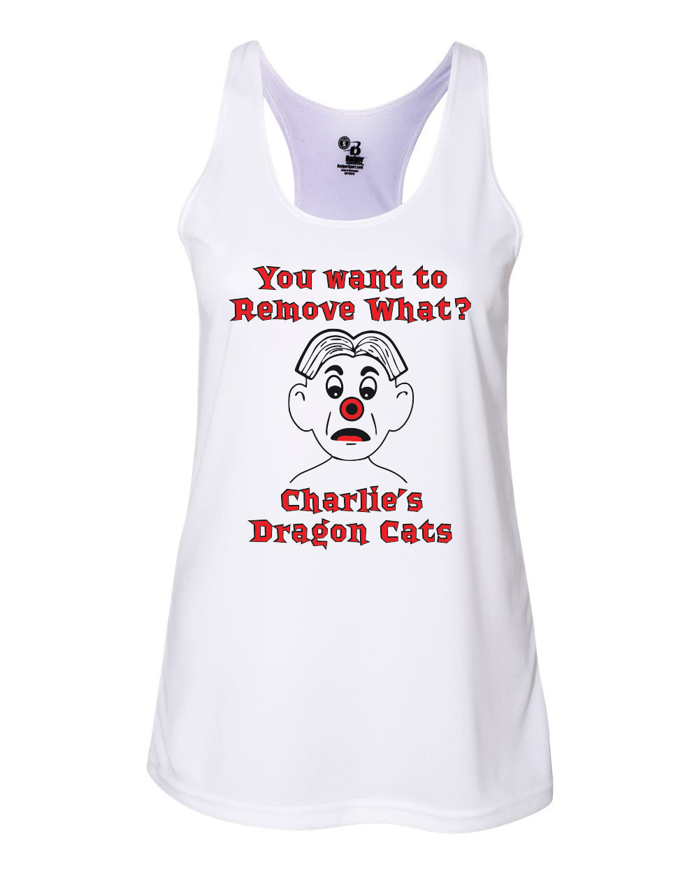 4166- CHARLIES DRAGON CATS Women’s B-Core Racerback Tank Top