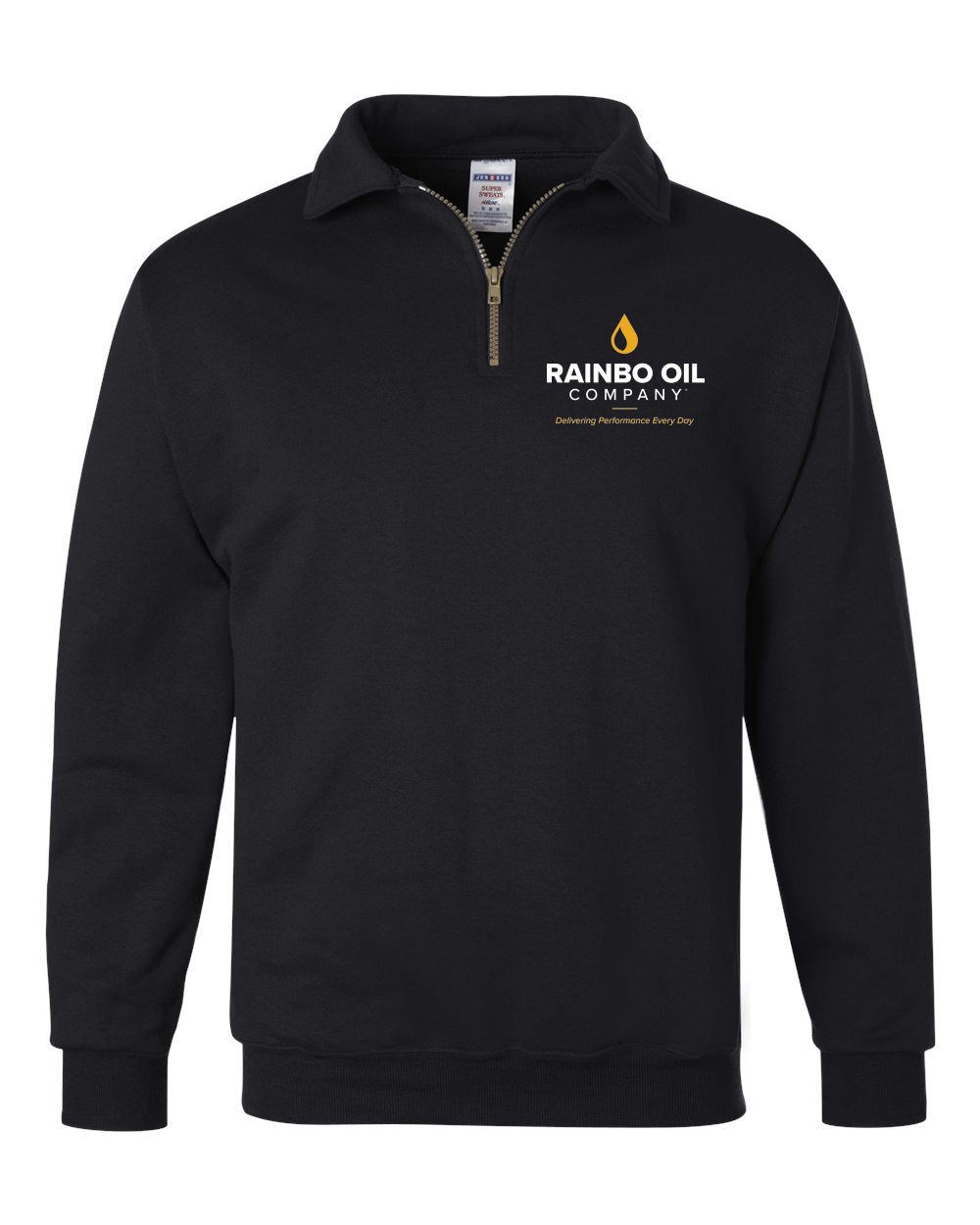 4528M- RAINBO OIL NuBlend® Quarter-Zip Cadet Collar Sweatshirt