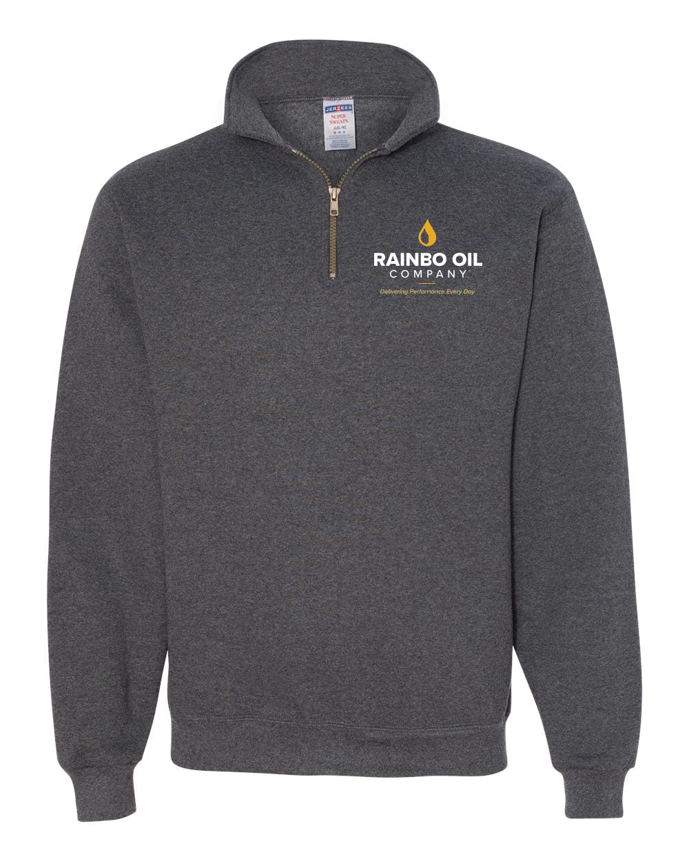4528M- RAINBO OIL NuBlend® Quarter-Zip Cadet Collar Sweatshirt