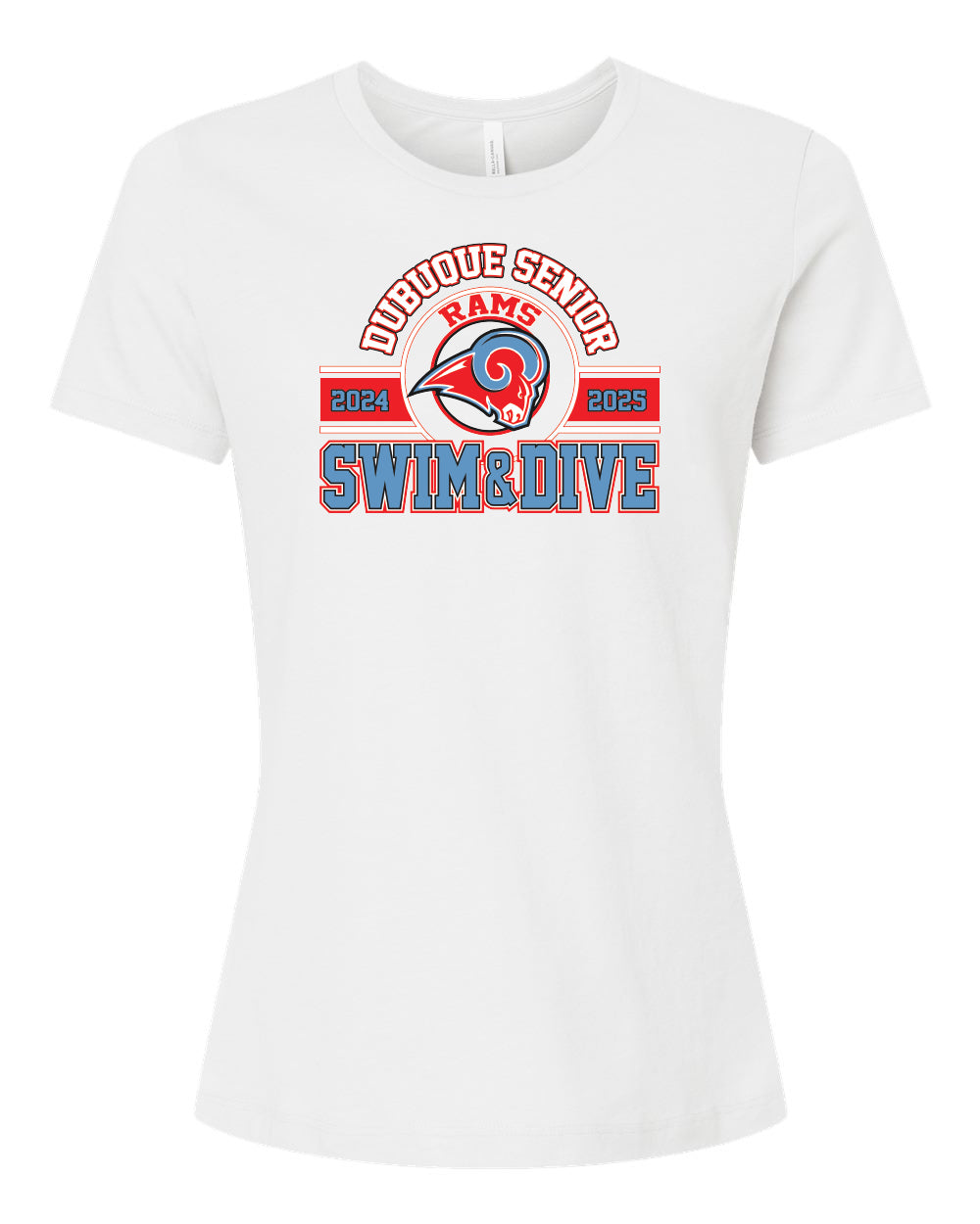 6400CVC- DBQ SENIOR SWIM BELLA + CANVAS - Women’s Relaxed Fit Heather CVC Tee