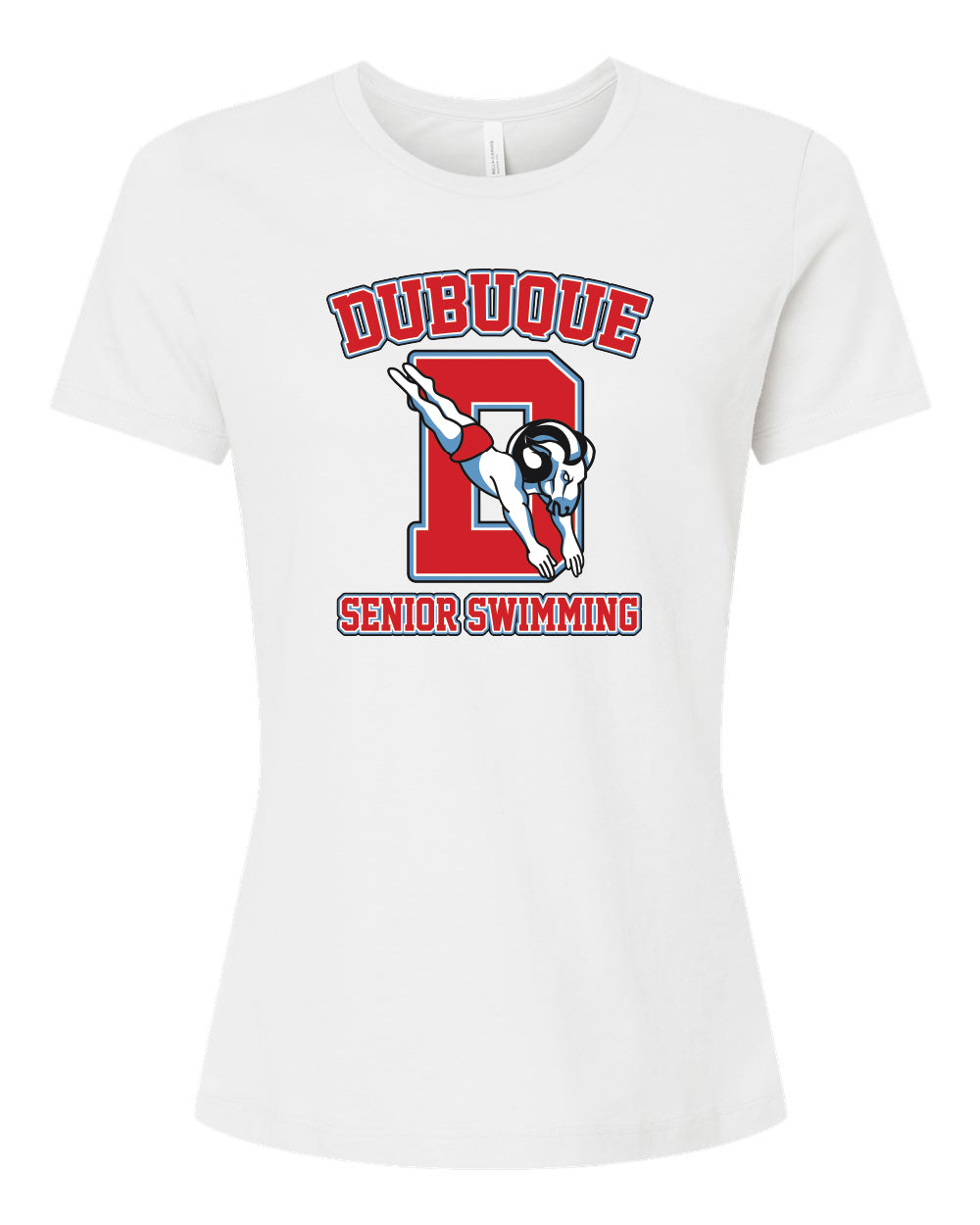 6400CVC- DBQ SENIOR MEN'S SWIM BELLA + CANVAS - Women’s Relaxed Fit Heather CVC Tee