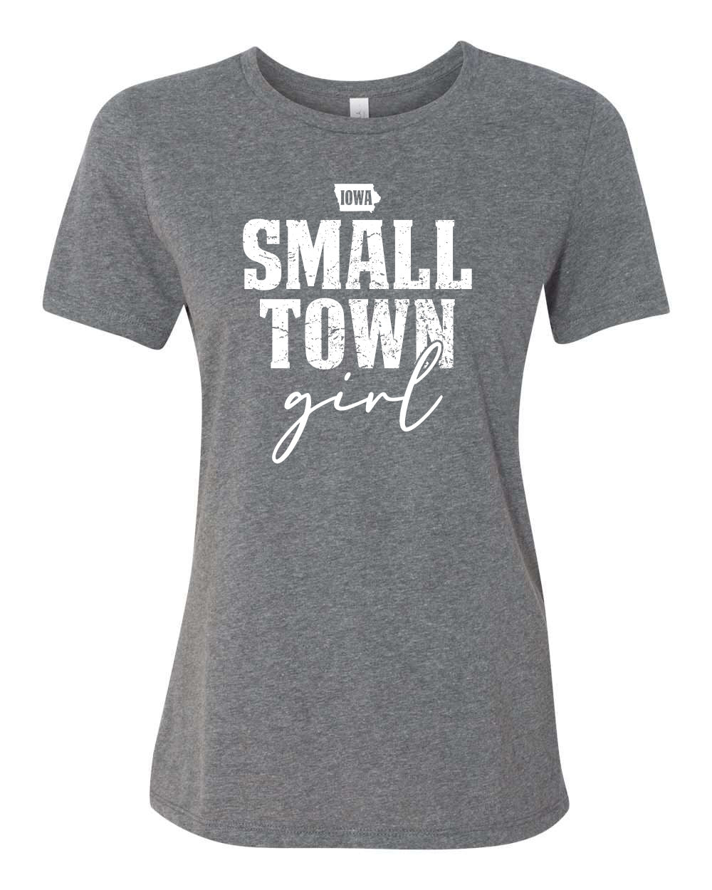 6400CVC- IOWA SMALL TOWN GIRL Women’s Relaxed Fit Heather CVC Tee