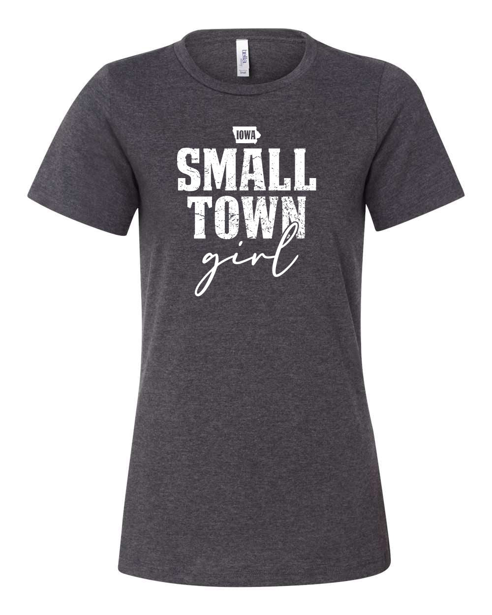 6400CVC- IOWA SMALL TOWN GIRL Women’s Relaxed Fit Heather CVC Tee