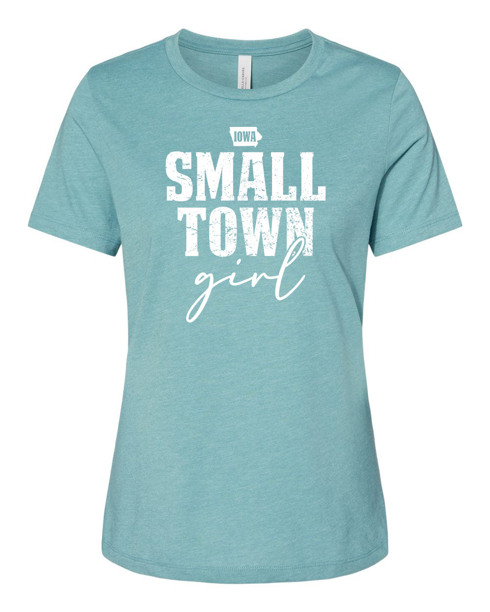 6400CVC- IOWA SMALL TOWN GIRL Women’s Relaxed Fit Heather CVC Tee