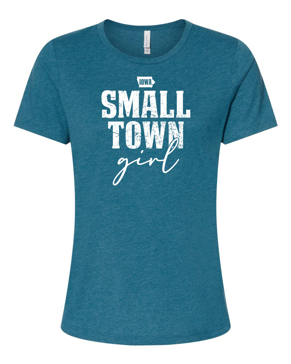 6400CVC- IOWA SMALL TOWN GIRL Women’s Relaxed Fit Heather CVC Tee