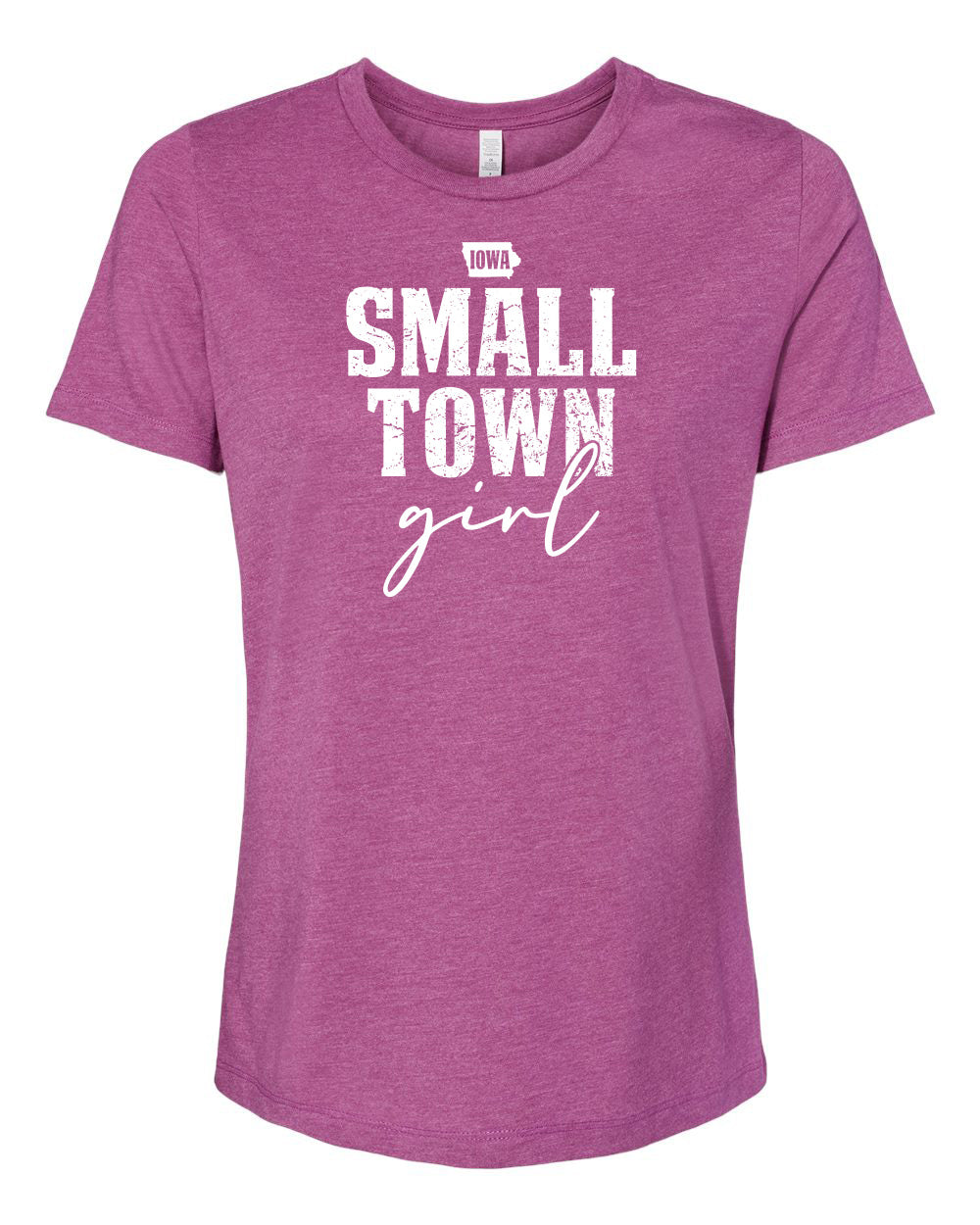 6400CVC- IOWA SMALL TOWN GIRL Women’s Relaxed Fit Heather CVC Tee