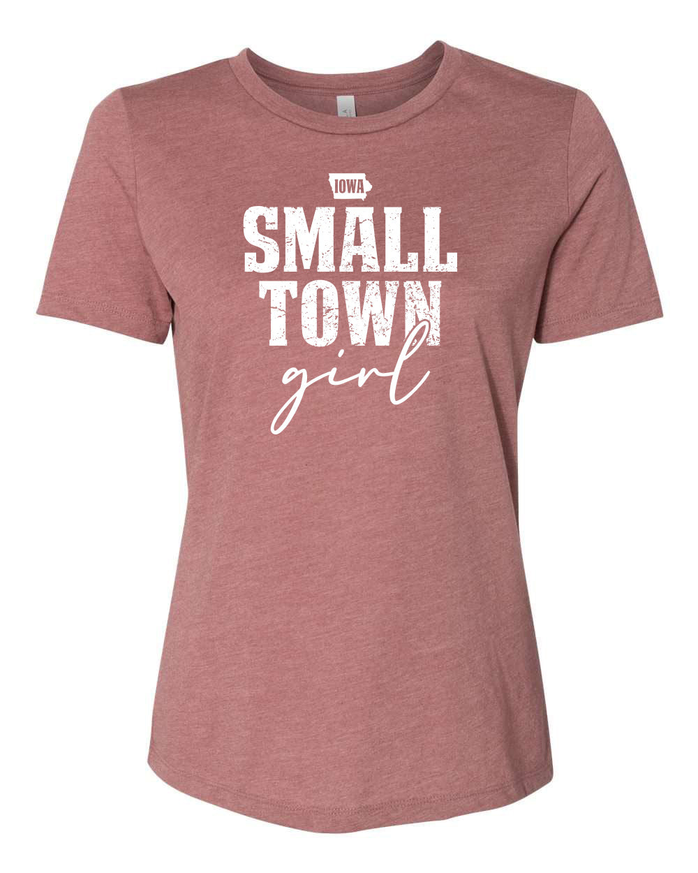 6400CVC- IOWA SMALL TOWN GIRL Women’s Relaxed Fit Heather CVC Tee