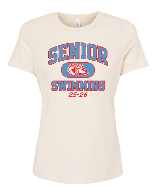 6400CVC- DBQ SENIOR MEN'S SWIM BELLA + CANVAS - Women’s Relaxed Fit Heather CVC Tee