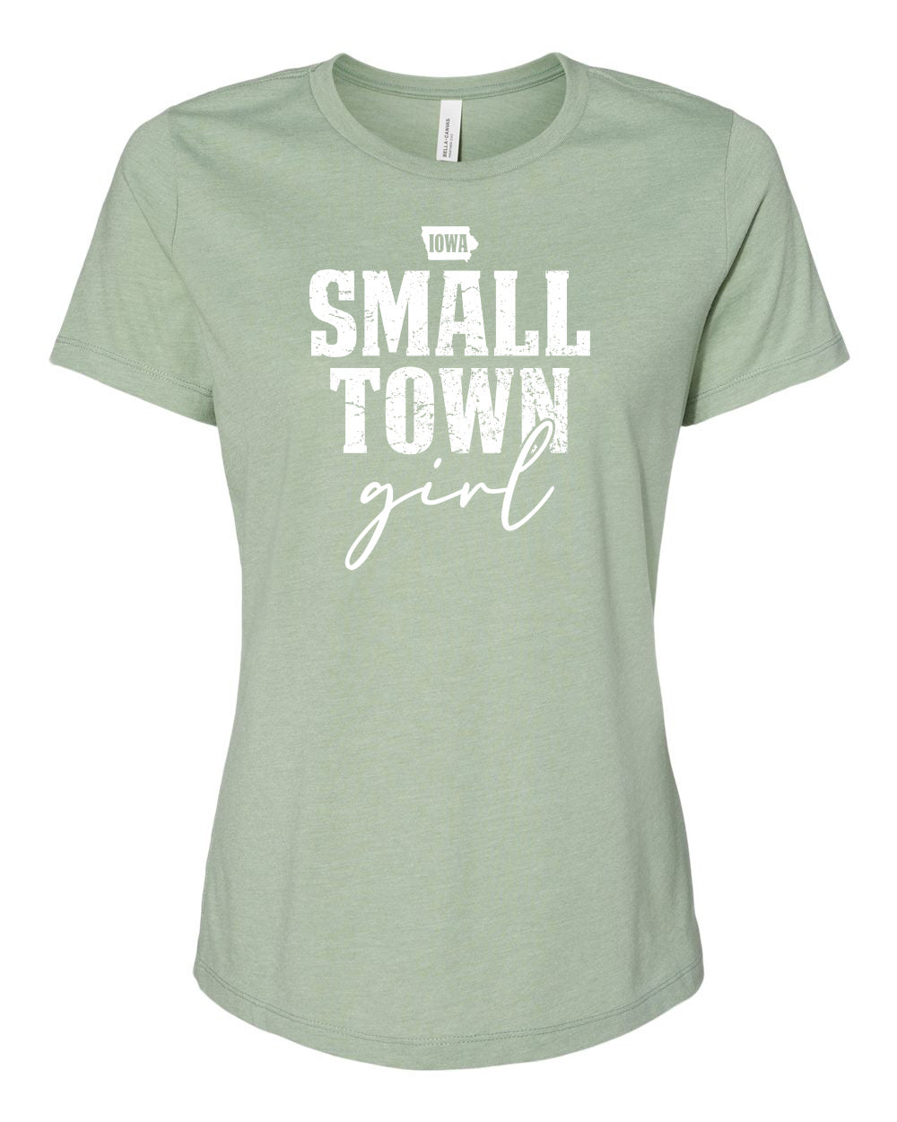 6400CVC- IOWA SMALL TOWN GIRL Women’s Relaxed Fit Heather CVC Tee