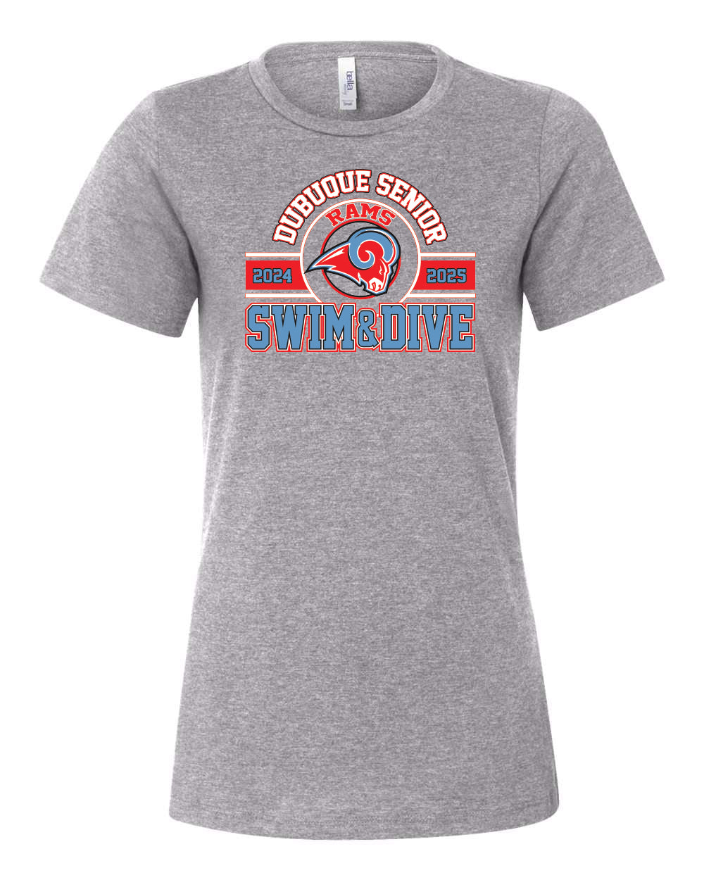 6400CVC- DBQ SENIOR SWIM BELLA + CANVAS - Women’s Relaxed Fit Heather CVC Tee
