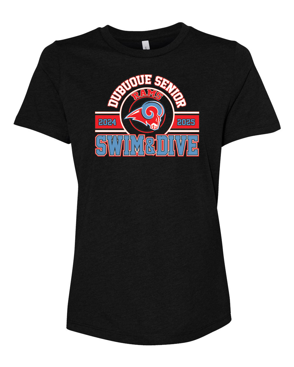 6400CVC- DBQ SENIOR SWIM BELLA + CANVAS - Women’s Relaxed Fit Heather CVC Tee