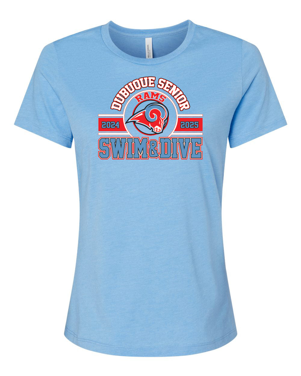 6400CVC- DBQ SENIOR SWIM BELLA + CANVAS - Women’s Relaxed Fit Heather CVC Tee