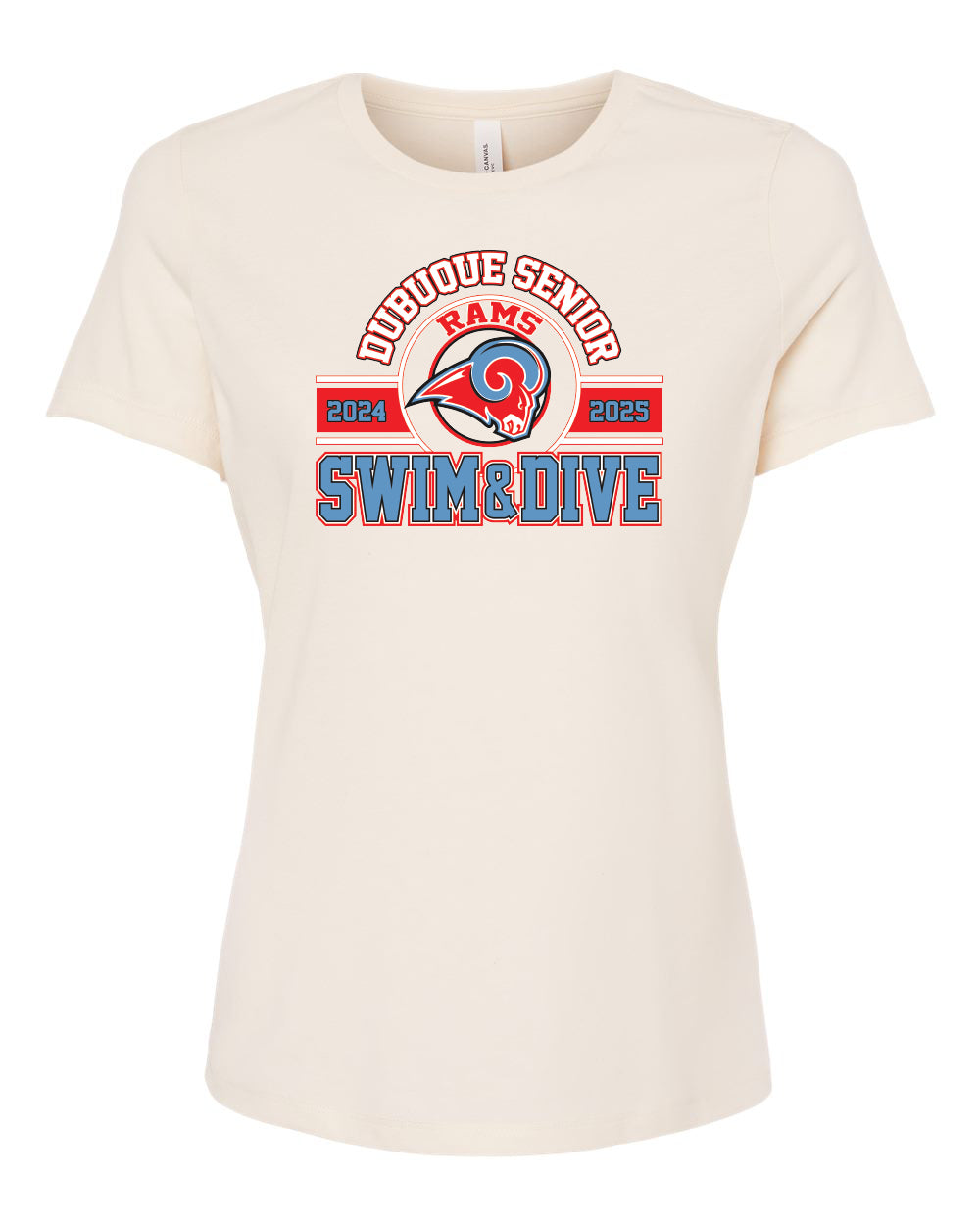 6400CVC- DBQ SENIOR SWIM BELLA + CANVAS - Women’s Relaxed Fit Heather CVC Tee