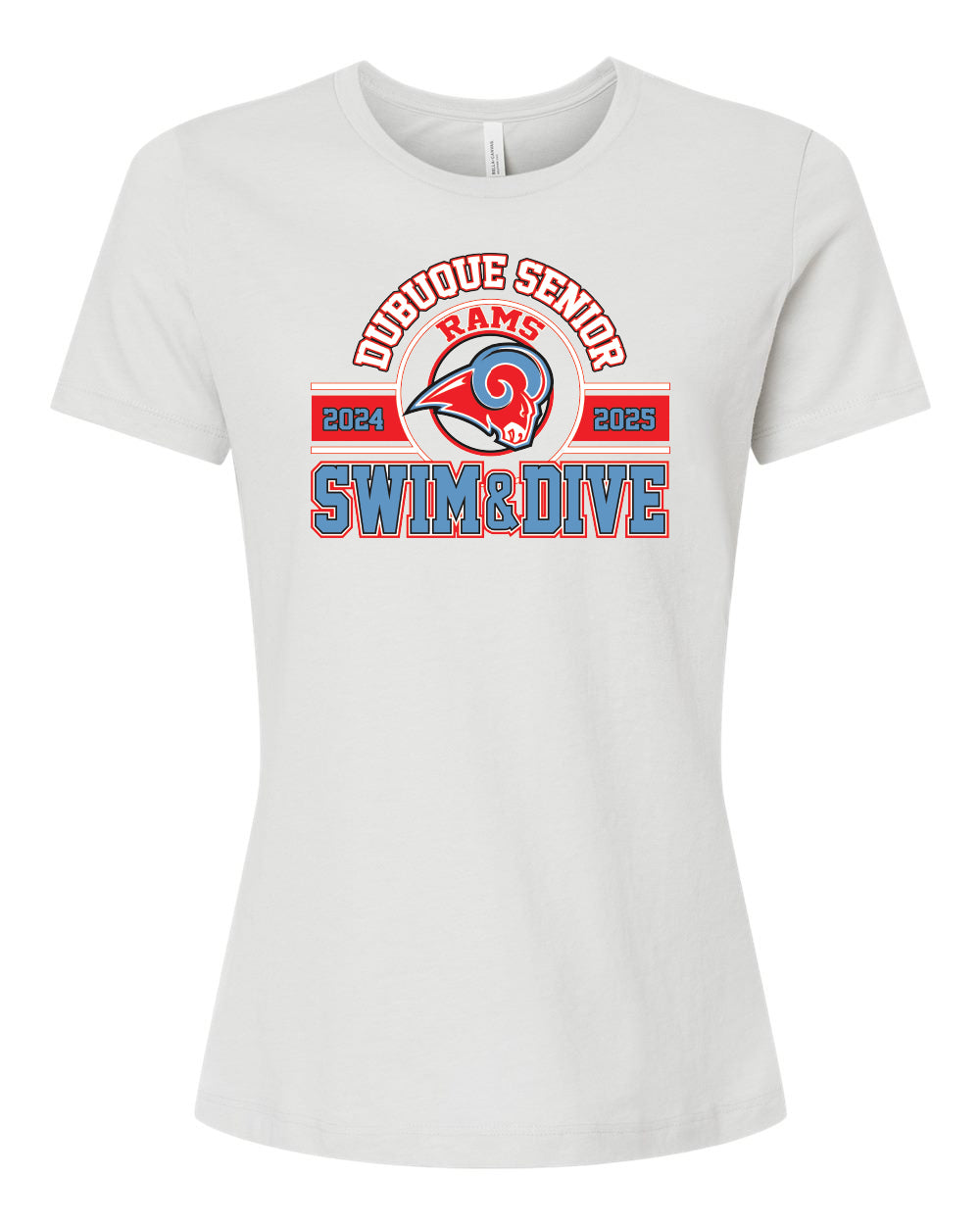 6400CVC- DBQ SENIOR SWIM BELLA + CANVAS - Women’s Relaxed Fit Heather CVC Tee