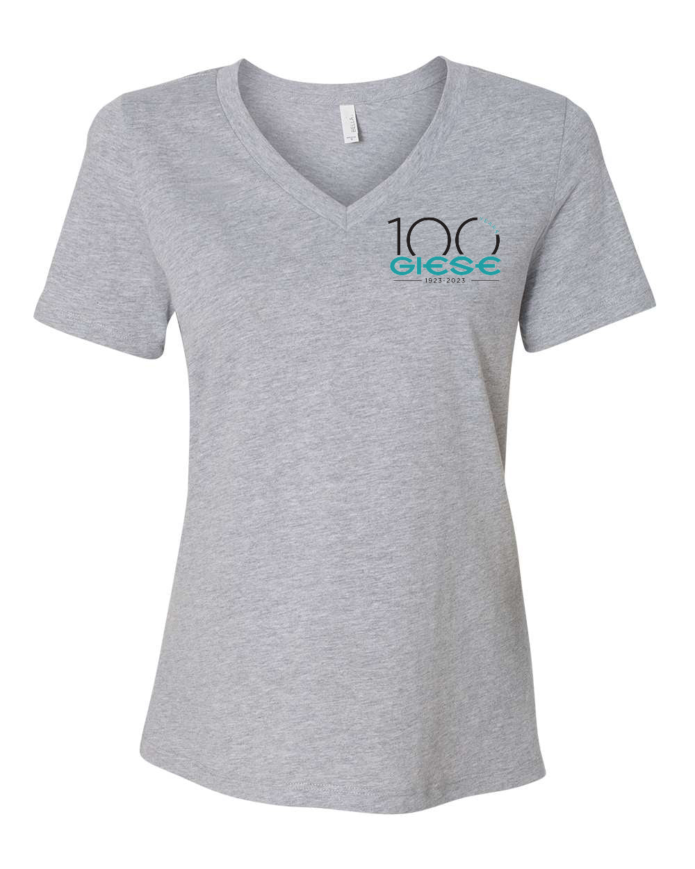 6405CVC- GIESE- Women's Relaxed Heather CVC V-Neck Tee
