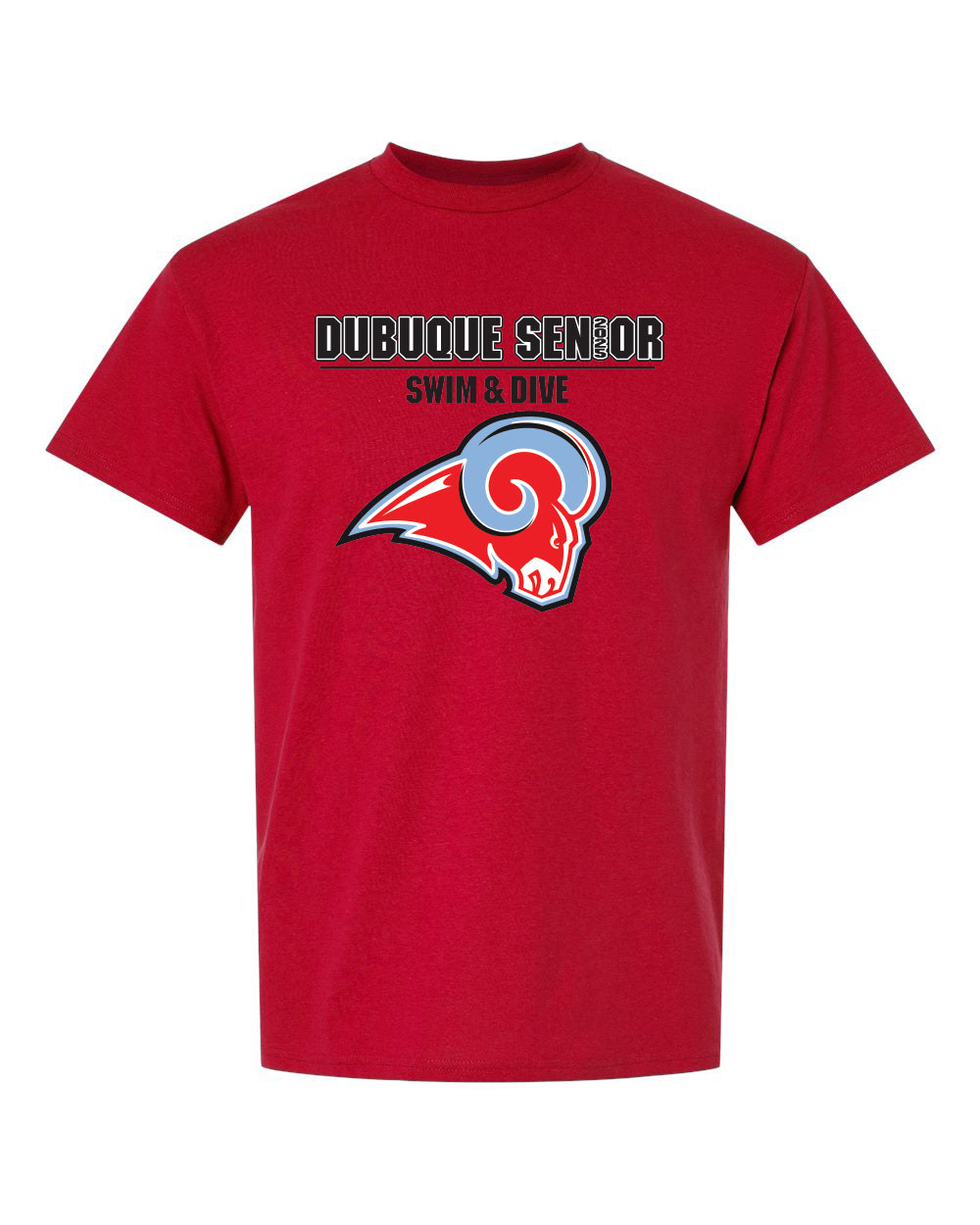 8000- DBQ SENIOR SWIM RAM HEAD Unisex DryBlend® T-Shirt