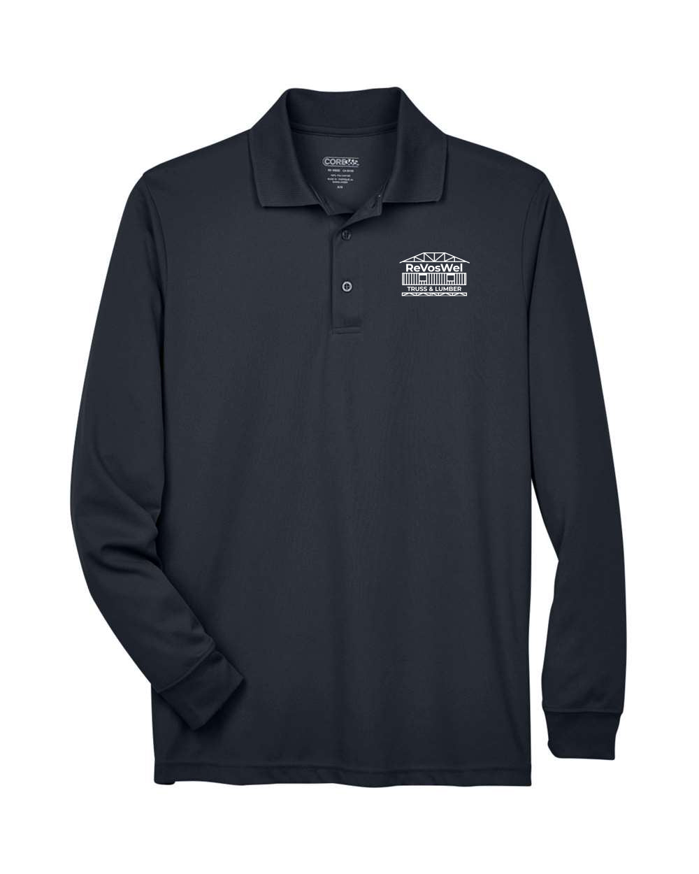 88192- REVOSWEL Men's Pinnacle Performance Long Sleeve Piqué Polo