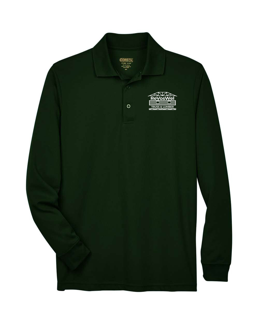 88192- REVOSWEL Men's Pinnacle Performance Long Sleeve Piqué Polo