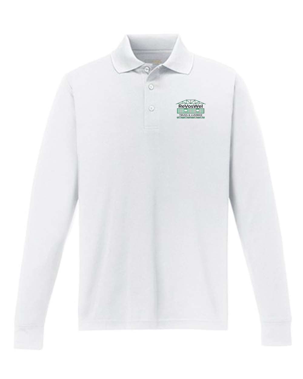 88192- REVOSWEL Men's Pinnacle Performance Long Sleeve Piqué Polo